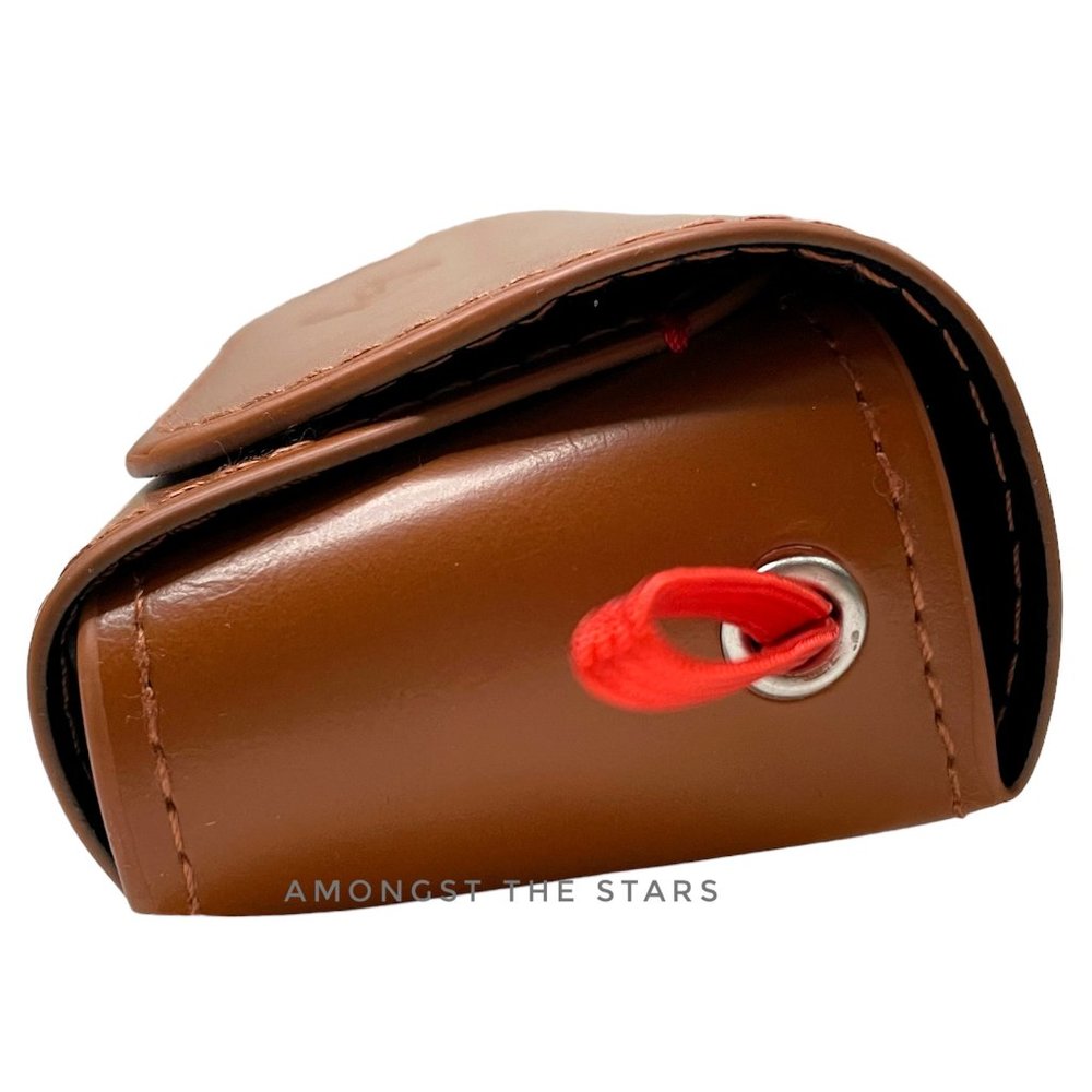 Fossil Brown Faux Leather Sunglasses Glasses Magnetic Case with Wipe - Picture 5 of 8